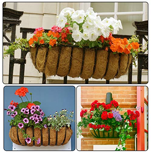 Anphsin 3 Pack Trough Coco Liners - 24 Inch 100% Natural Coconut Coir Fiber Replacement Planter Basket Liners For Garden Window Flower Box, Wall Planter Basket, Fence Trough Planter, Vegetables Pot #TOP7