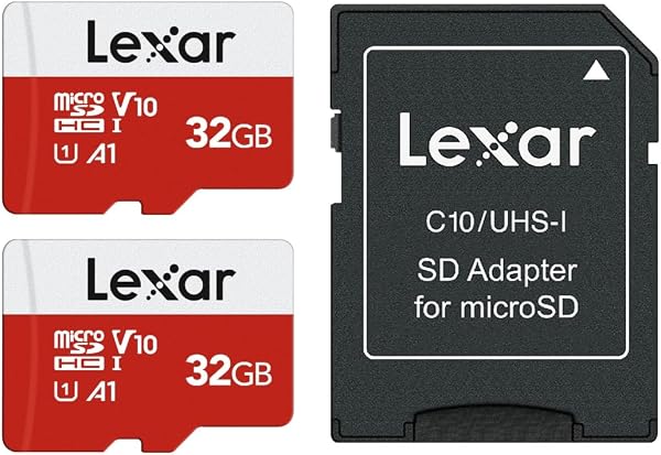 Lexar Tarjeta Micro SD de 32 GB con Adaptador, 2 Paquetes, hasta 100 MB/s