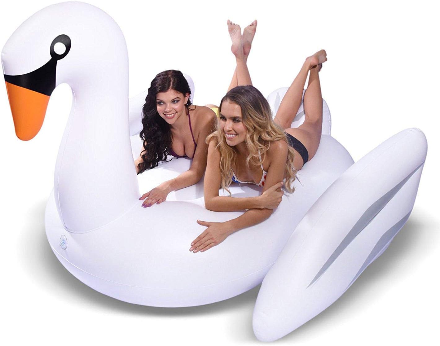 White Giant Swan Inflatable Pool Float