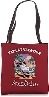 Fat Cat Vacation Austria Travel Austria Tote Bag