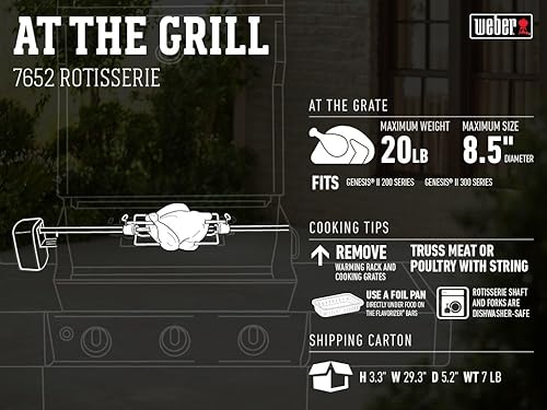 Miniatura 3 de Weber 7652 asador para uso con Genesis II & II, quemadores LX 2 y 3, parrillas series 300.