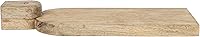 Vista 7 de Creative Co-Op Large Hand-Carved Mango Wood Cheese Slicer and Cutting Board with Face Handle Design and Combed Finish, Natural