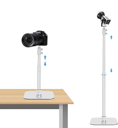 Miniatura 9 de Ailight Soporte para cámara web, soporte de cámara de mesa ajustable con tornillo de 1/4 pulgadas y abrazadera en C, trípode para cámara web