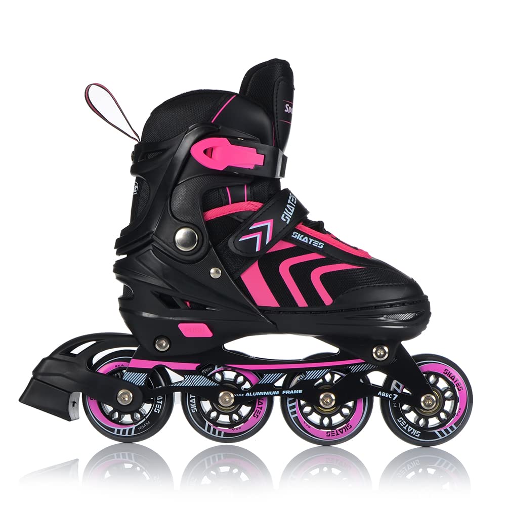 Pattini in linea 4 in 1, pattini in linea regolabili, per bambini e adulti, cuscinetti ABEC7, taglie 29-43