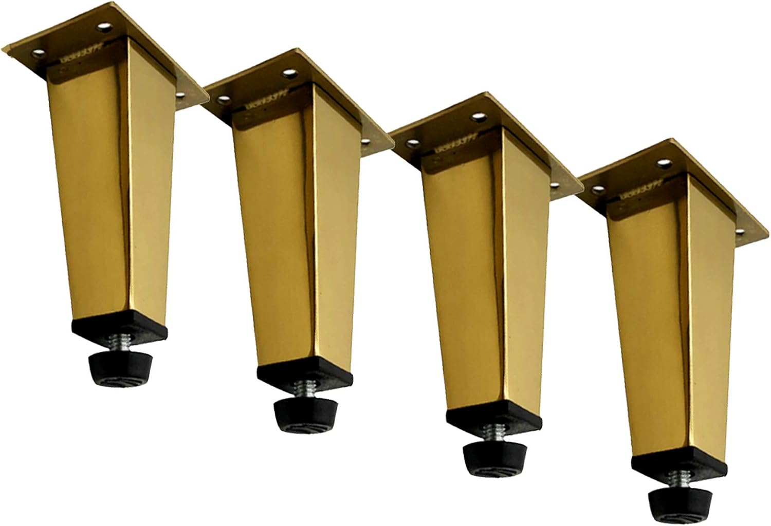 HIGGEL Heavy Duty Pack of 4 Stainless Steel Adjustable Furniture Legs Feet Sofa