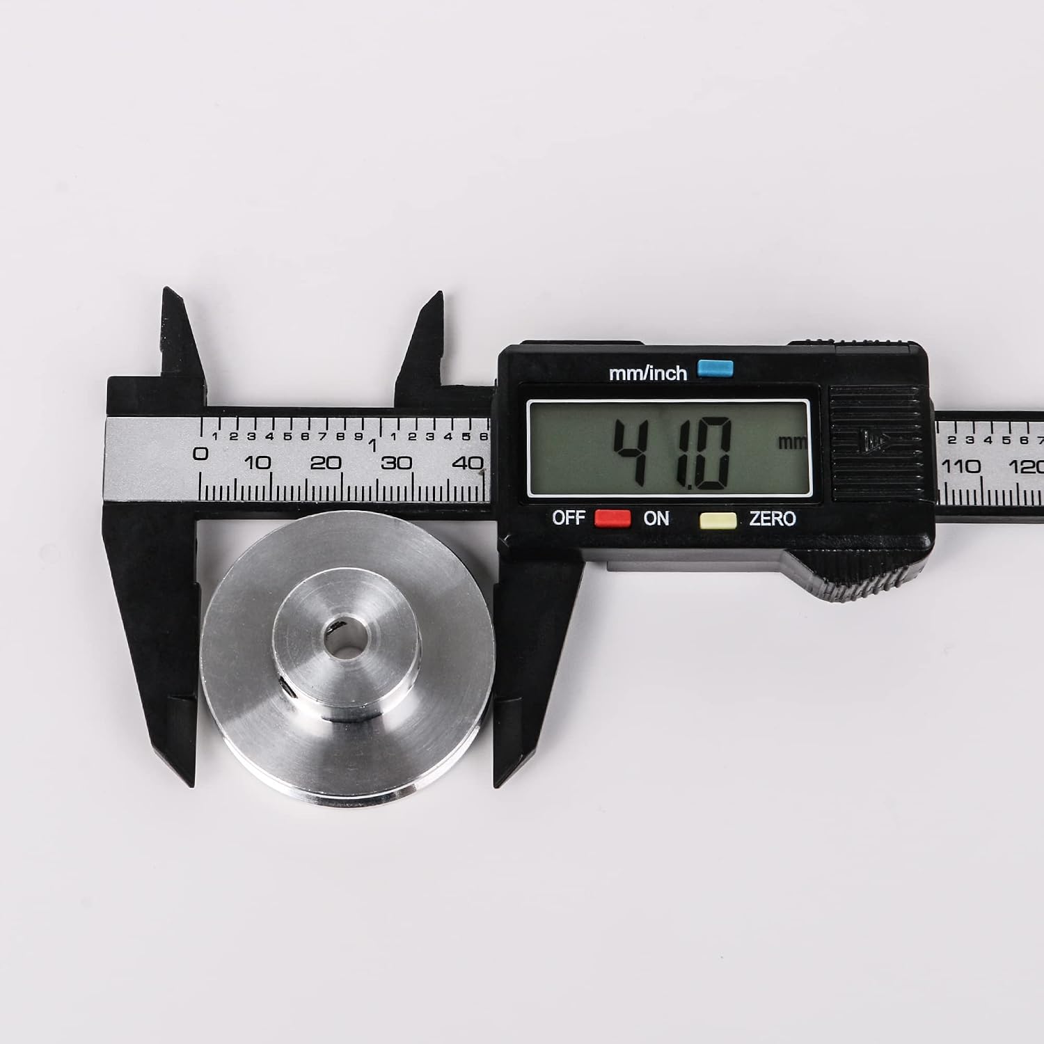 41x16x6MM Silver Aluminum Alloy Single Groove 6MM Fixed Bore Pulley for Motor Shaft 3-5MM PU Round Belts