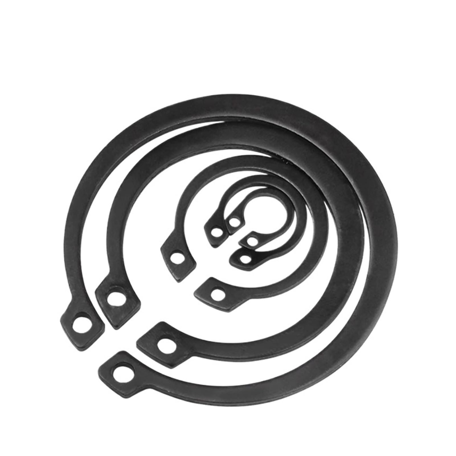 Circlips for ejes Tarjeta 65MN con cierre de eje salvaje Anillo protector trasero elástico con resorte Abrazadera tipo C(M280 2PCS)