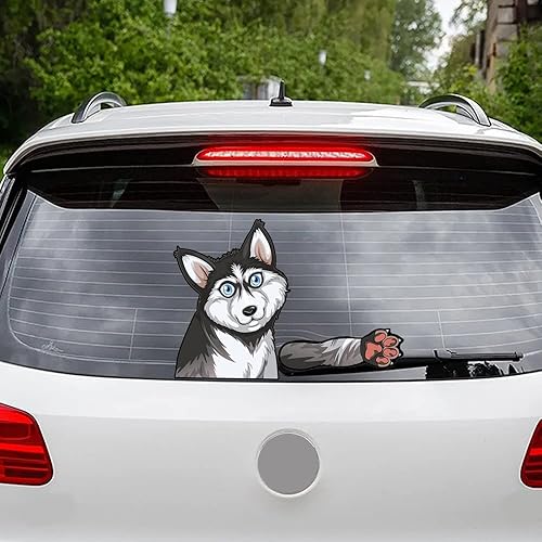 Miniatura 72 de Chihuahua - Calcomanía para limpiaparabrisas trasero, lavable, extraíble, de PVC, divertida cola de cachorro, calcomanía decorativa