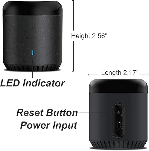 Miniatura 3 de Broadlink WiFi Smart Home Hub RM Mini 3 (solo Wi-Fi de 2.4 GHz) Automatización IR Aprendizaje Control remoto universal para TV Compatible con Alexa,