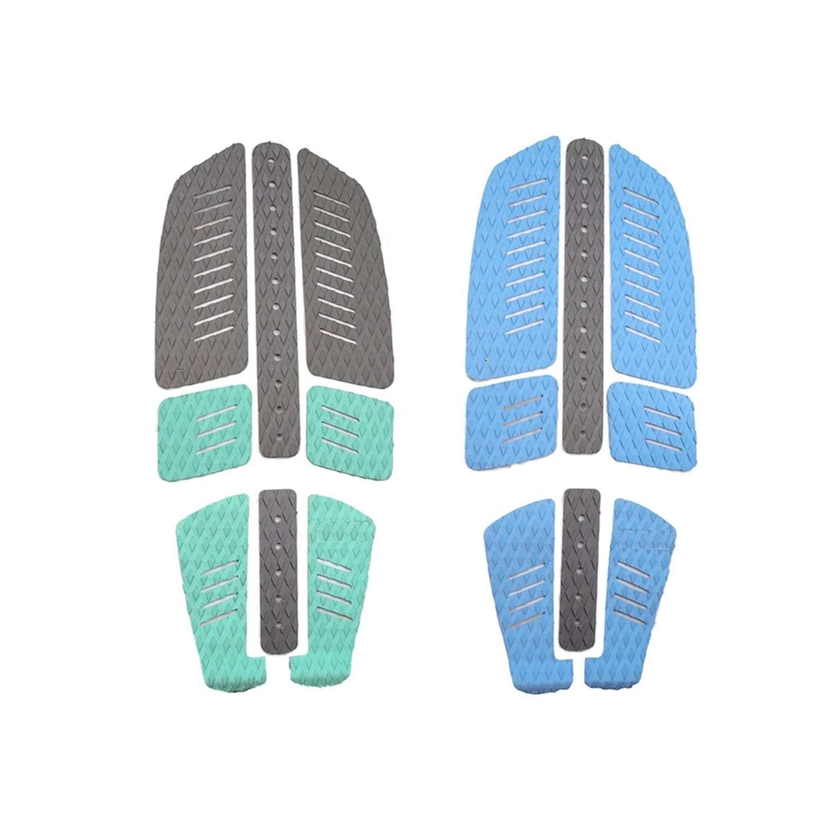 ZGYDNM Traction Pad 8-Piece Surfboard Traction Pad Surf Longboard Pad -Slip with Adhesive Grips Longboard Stand Up Paddle Board (Color : B, Size : 2)