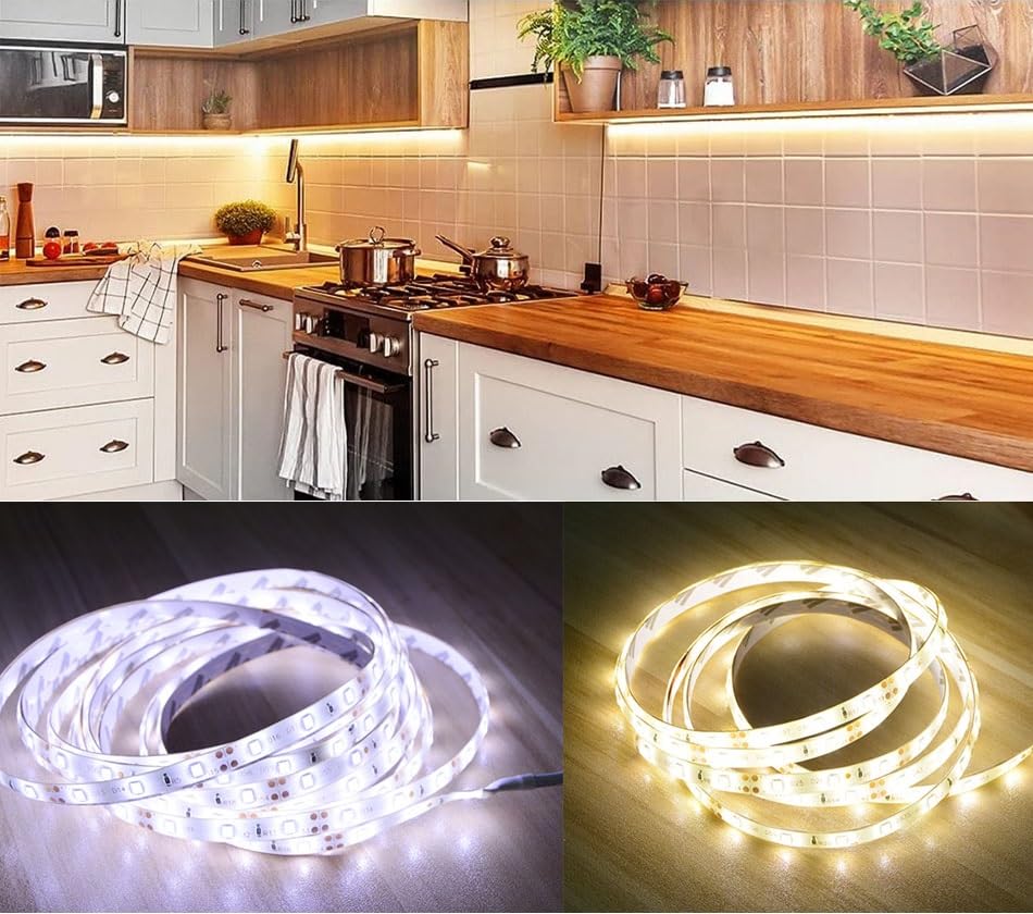 Fita de Led Luz Fixa c/ 120 Leds 2 Metros Branco Quente (Amarela) Ou Frio (Luz Branca)