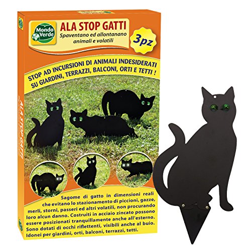 Mondo Verde REP224 Ala Stop Gatos 3 unidades, negro