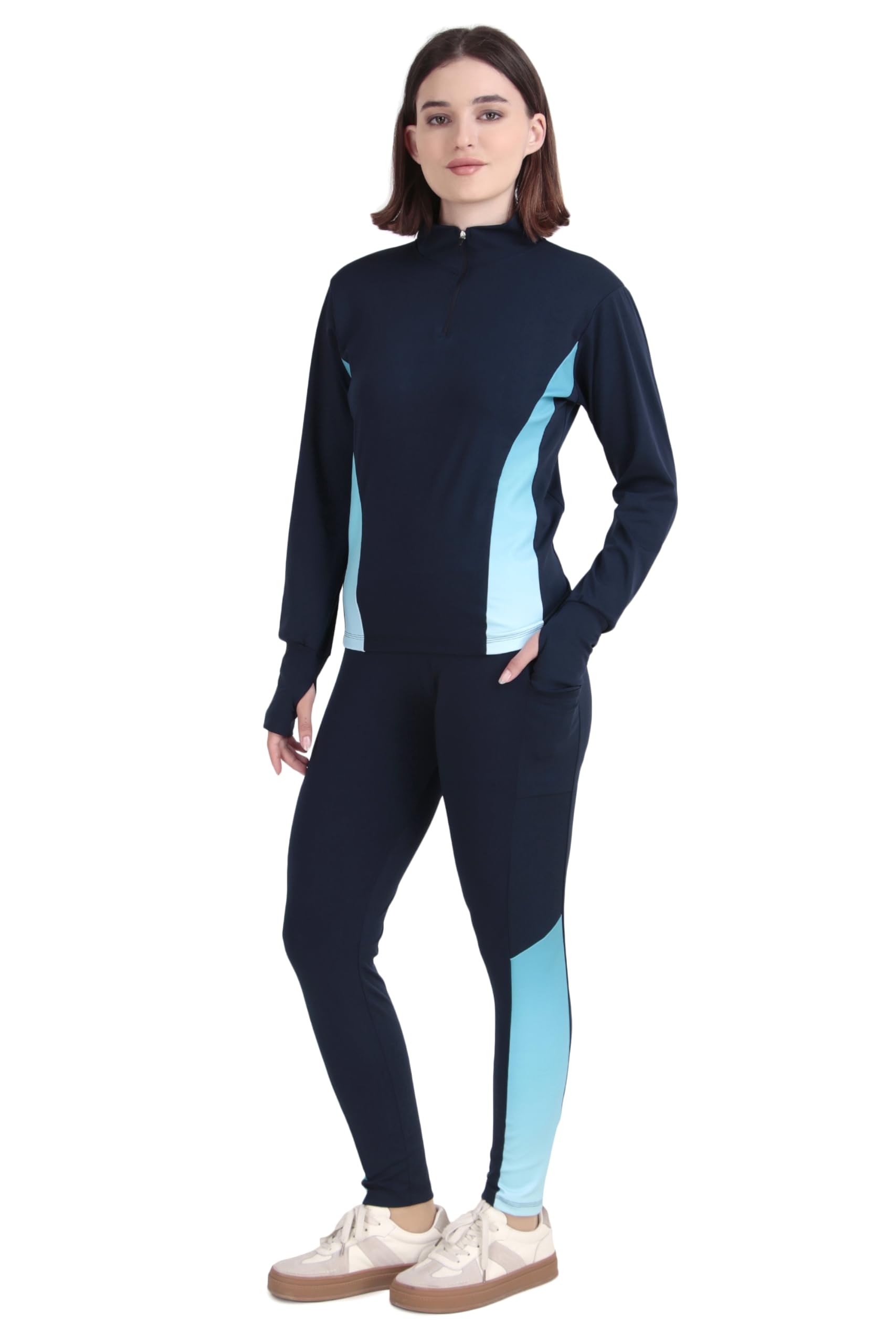 benzos ACTIVE Women's Tracksuit (IN, Alpha, L, Regular, NAVY)-picture-19
