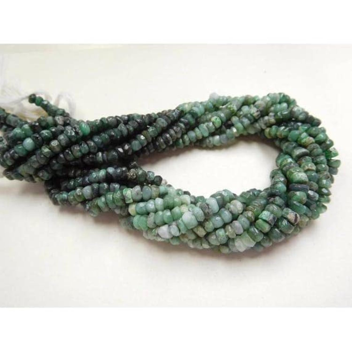 Perles de rondelle en émeraude naturelle LKBEADS pour réparer et sublimer un bijou