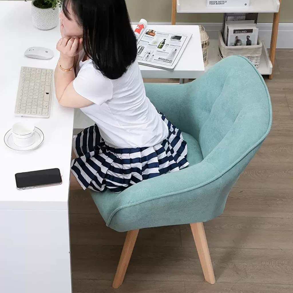 Moderno sillón giratorio de terciopelo gris con patas de madera resistentes, elegante silla decorativa para espacios pequeños, cómoda silla de comedor o silla de escritorio para el hogar, oficina,