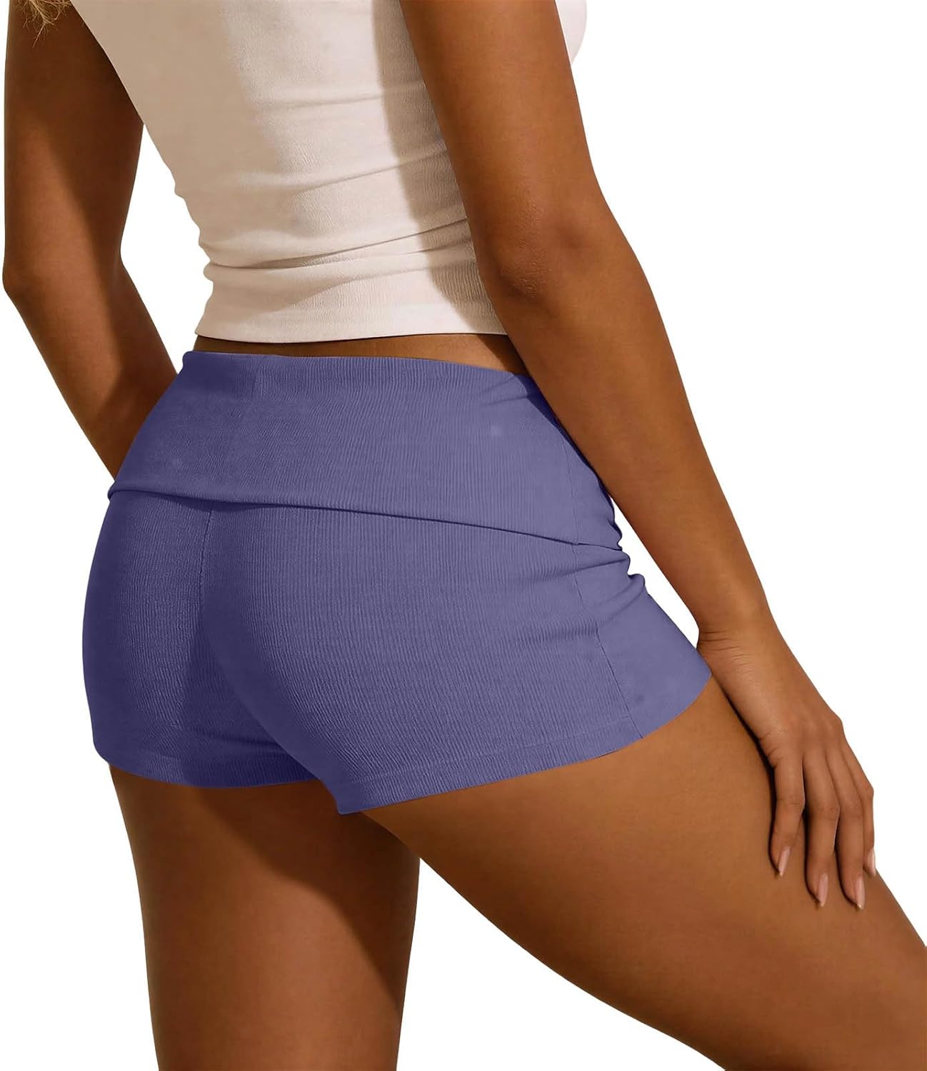 Casual Shorts for Womens Loose Fit High Waisted Summer Beach Outfits Solid Color Short Pants for Travel Wearing