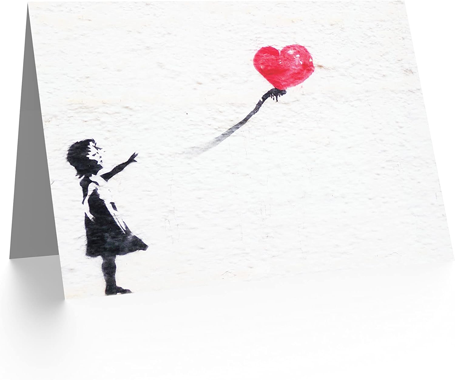 Artery8 Banksy Balloon Girl Graffiti Love Heart Blank Greeting Cards With Envelopes Pack of 6