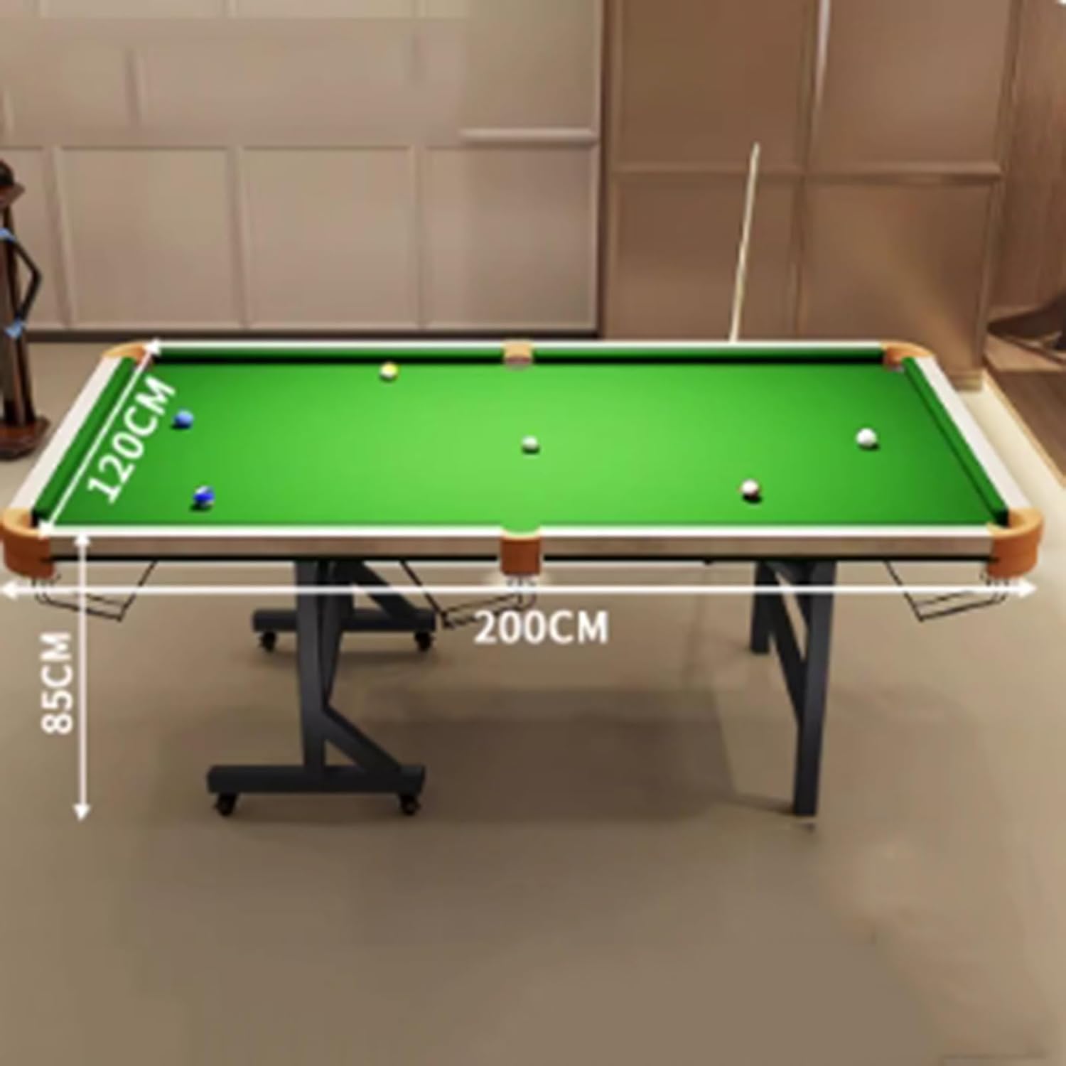Pool Table, Standard Billiard Table with Complete Accessory Set for Home Game Room Family Entertainment