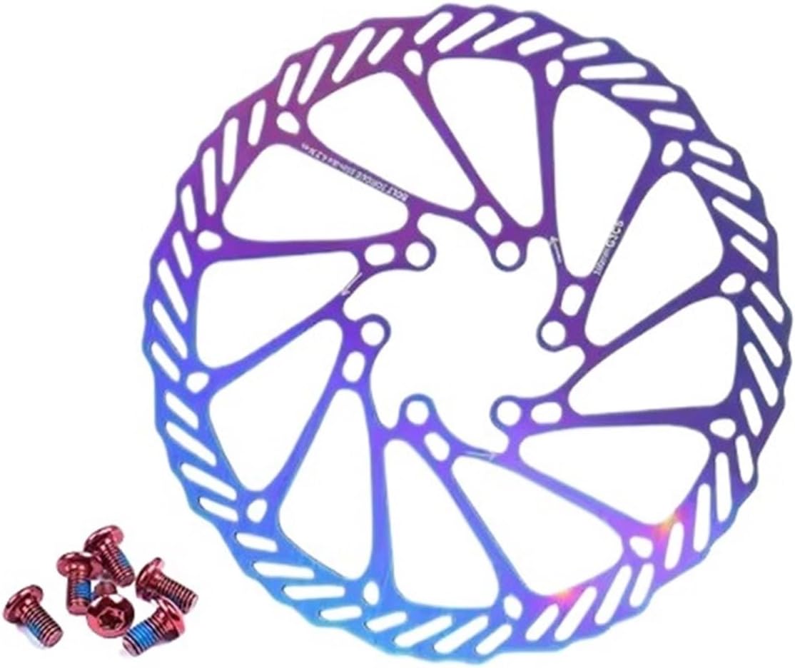 Bicycle Brake Disc 1pc MTB Bike Disc Brake Rotor G3/HS1 160mm 180mm 203mm Rainbow Hydraulic Brake Rotor CSG3 Mountain Bike Rotors Road Mtb Rotors(G3-180mm-Rainbow)