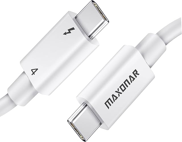 [Intel Certified] Thunderbolt 4 Cable 2m TB4 Cable USB C 4,40Gbps/100W Charging,8K@60Hz,5K@60Hz,Dual 4K Video Compatible for Monitor,Mac Studio,Studio Display,M1 M2 Macbook Air,SSD,eGpu,Docking Statio