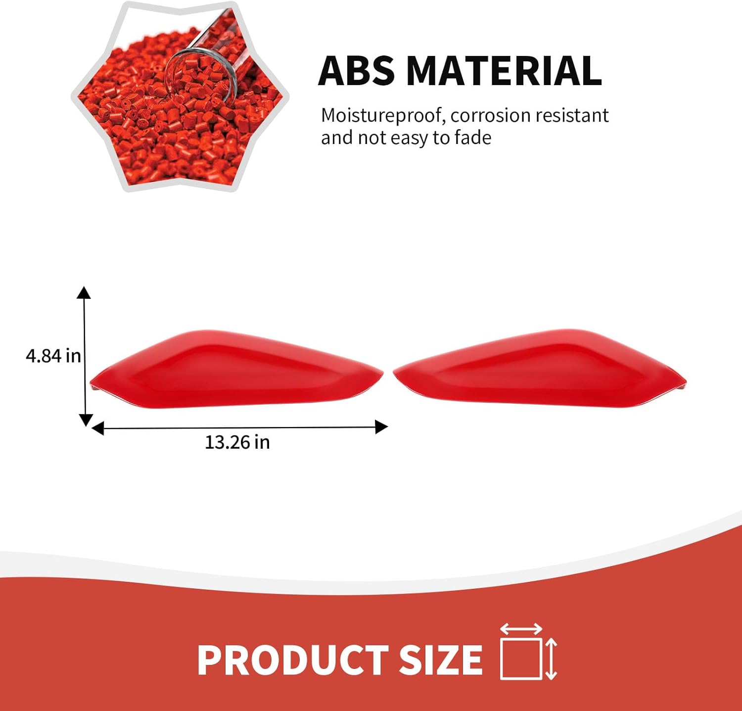 Gear Shift Side Panel Cover Trim Compatible with Chevrolet Chevy Camaro 2016-2023 Interior Accessories, Red