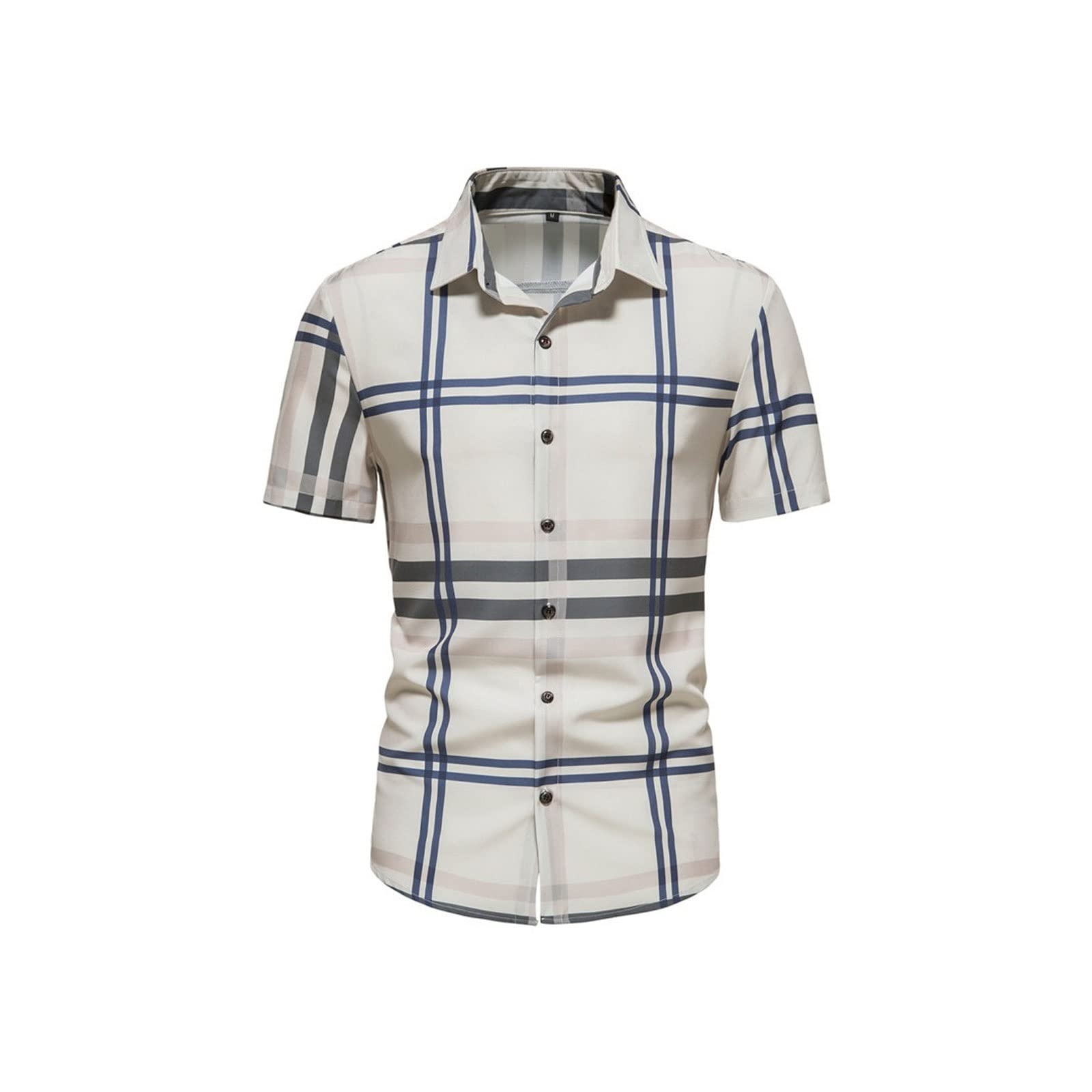 Męska koszula koszula w kratę mężczyźni lato krótki sen biuro społeczne odzież robocza guzik koszulka streetwear topy vintage ubrania męskie sukienki koszule