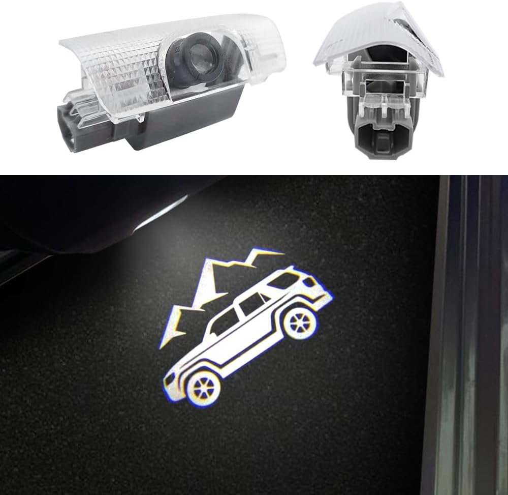 2 PCS Car Door Logo Lights Compatible for 4Runner 2010-present Accessories Courtesy Projector Laser Puddle Light Ghost Shadow Lights (Green Mountain)