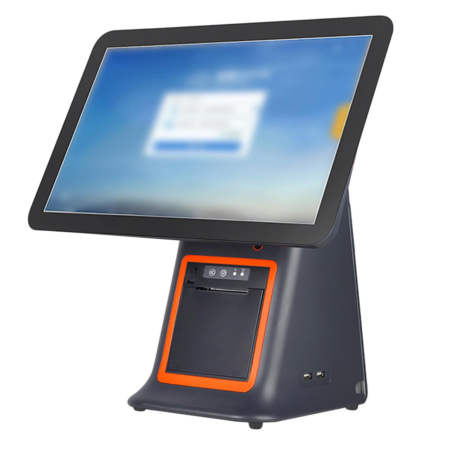 Caisse enregistreuse tactile, caisse enregistreuse intelligente tout-en-un, double écran tactile 15,6 pouces, pour les systèmes de point de vente pour les commerces de détail,B