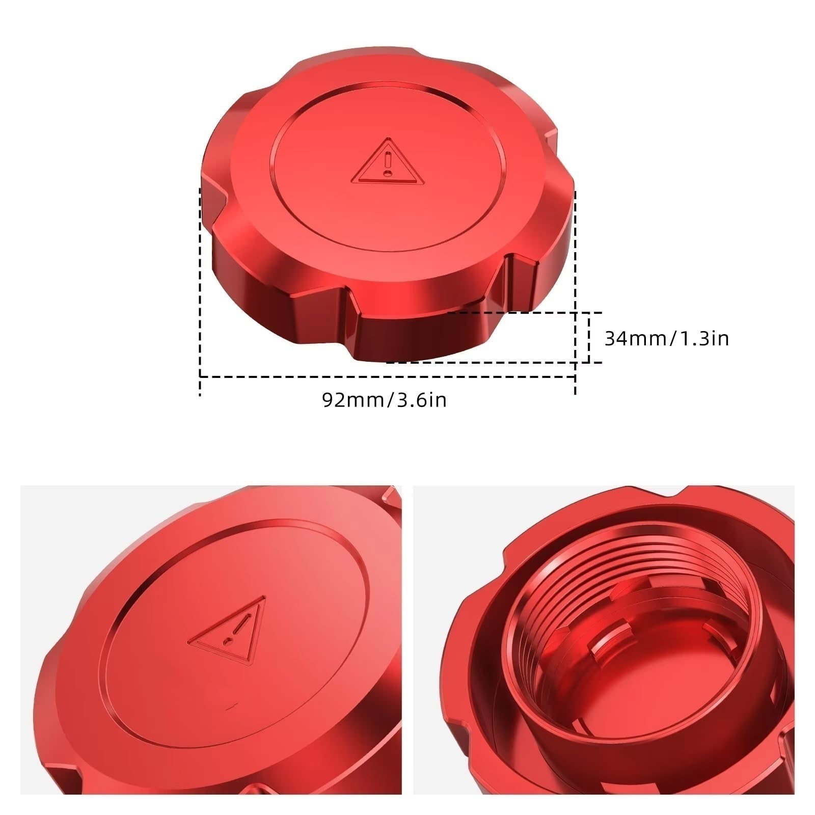 Valvole di espansione Compatibile Con BMW Z4 E89 2008-2016 | Tappo Serbatoio Liquido Refrigerante Radiatore Auto 17117521071(Red)