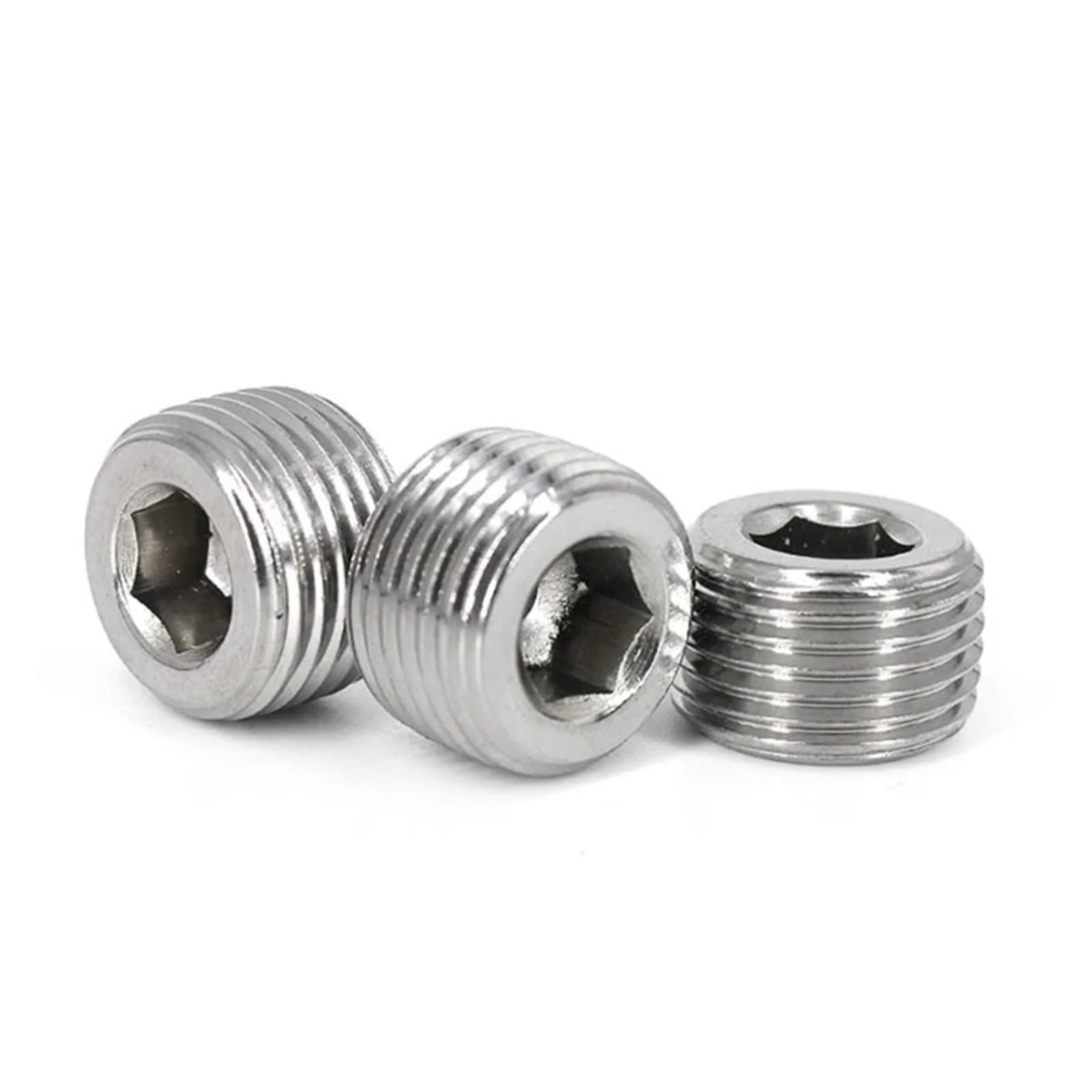 BHBHCPZGR 1PC 316 Stainless Steel Hexagon Pipe 1-1/2" BSPT Male Countersunk End Fitting Water Gas Oil BHBHCPZGR
