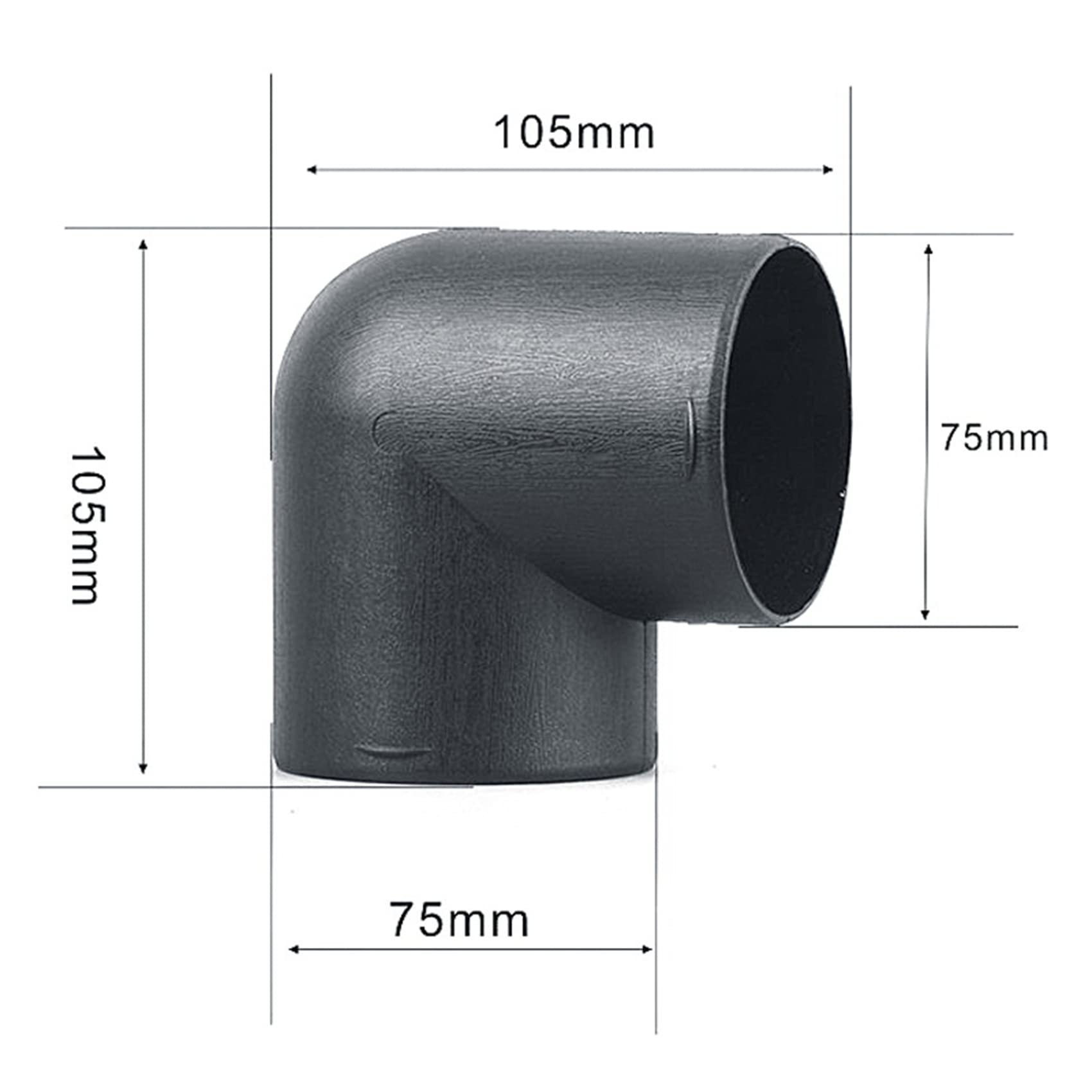 2pièces 60mm Voiture Réchauffeur D'Air Conduit Tuyau évent Sortie L