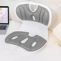 Assento Ergonômico para Cadeira com Apoio Lombar e Alívio de Dor no Cóccix, Almofada Ortopédica para Postura Correta, Espuma Premium de Alta Densidade, Uso em Escritório, Casa ou Carro (Cinza)