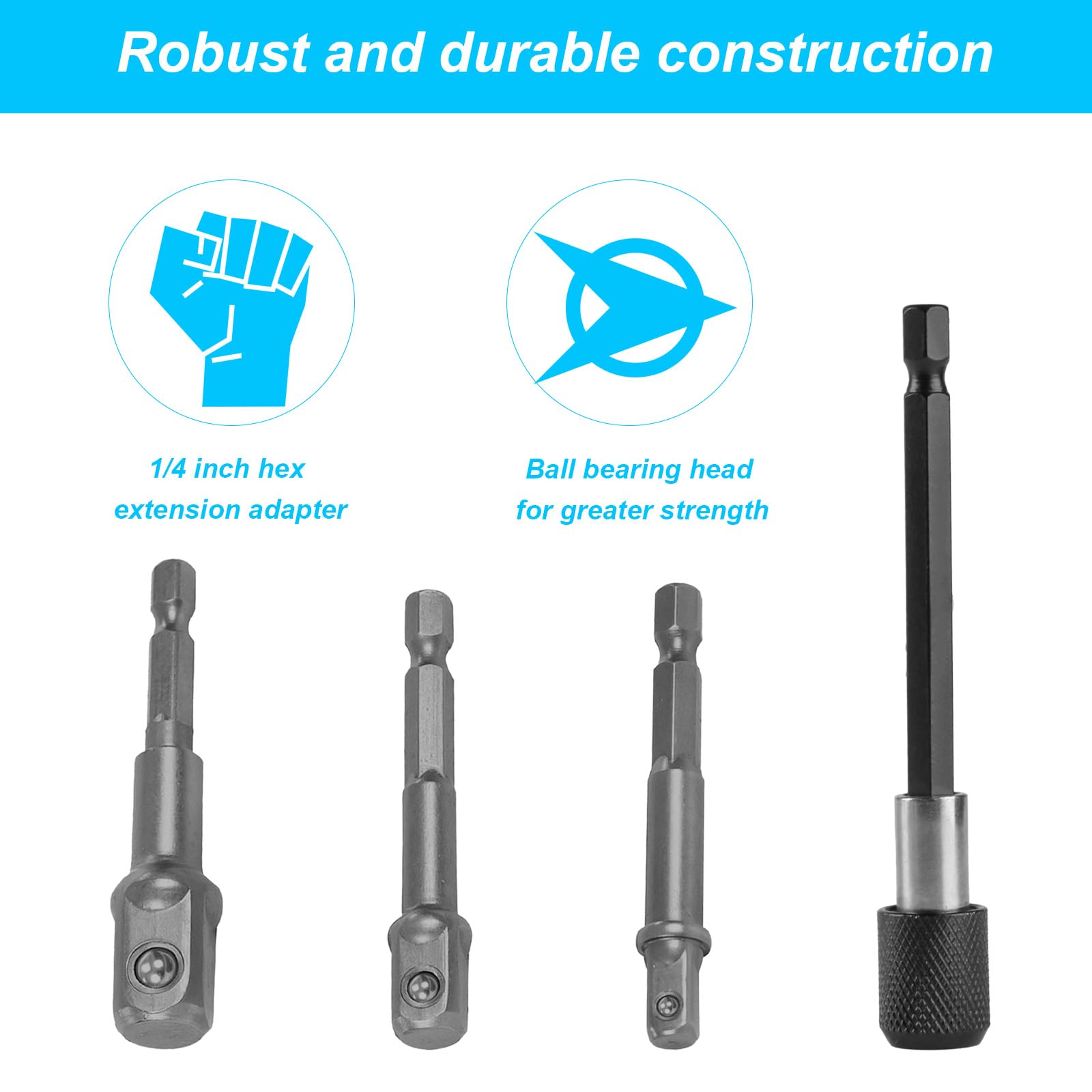 8 Pcs socket Bits Adapter Set Hex Impact Drill Bits Driver Bar Wrench Electric Screw Driver 8 Pcs socket Bits Adapter Set Hex Impact Drill Bits Driver Bar Wrench Electric Screw Driver