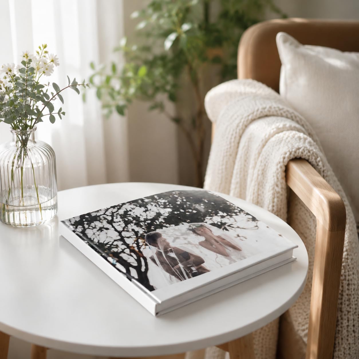 Hardcover Fotoalbum Minimalistisch, Aus Papier gefertigt, geklebte Bindung, kratzfest, wasserdicht, staubdicht, für, Paare, für, 40 Seiten, minimalistisch, 12 Zoll (28,5x21 cm)
