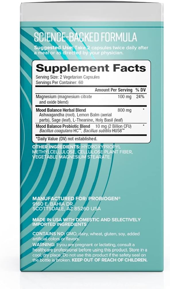 Probiogen Stress &Amp; Mood Balance Probiotic Ashwagandha Supple...