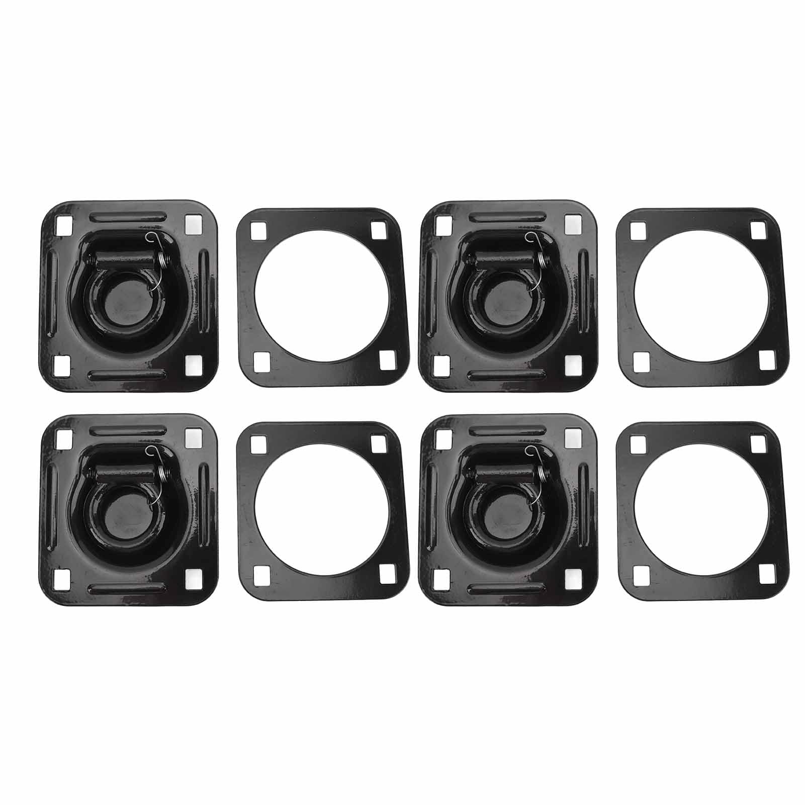 lyrlody Puntos de Anclaje de Amarre para Remolque, 4 Piezas de Anclajes de Amarre con Anillo en D Empotrados de 1,2 Pulgadas, Acero Al Carbono con Revestimiento de Zinc, Carga de 6000 Libras, para