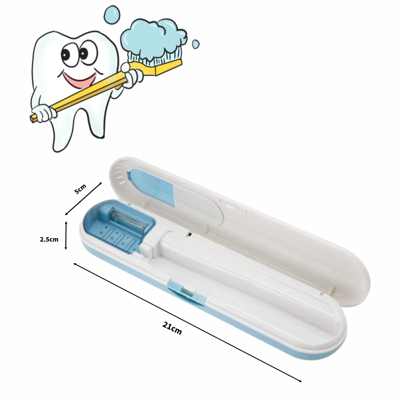 Sterilizzatore Per Spazzolino Denti, Automatico Con Accessori Bagno Spazzolini Denti E Accessori Per Cacciaviti A Stella Sterilizzazione (Blu)