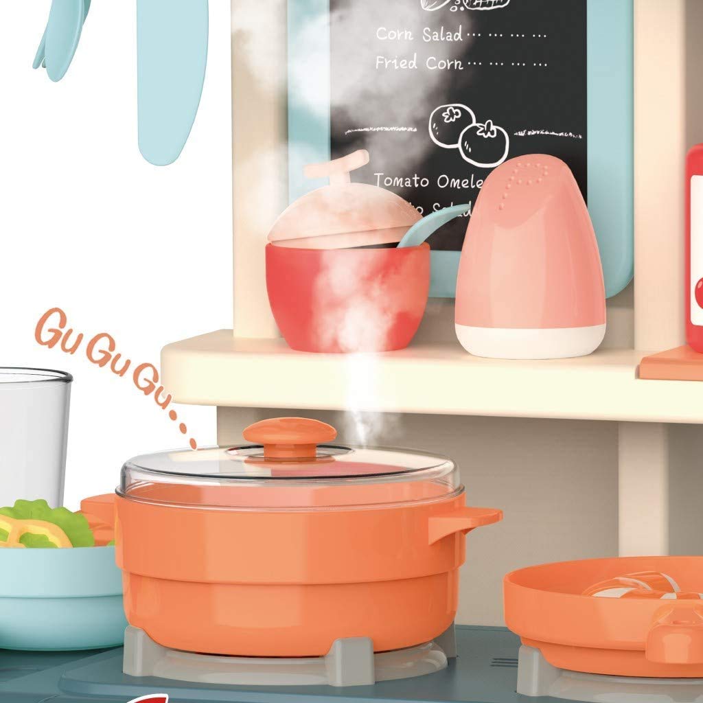 ixora Kitchen Set for Kids Girl 42-Piece Kitchen Set, Smoky, Music,Real Water Tap, Actually Fell of Kitchen for Your Kids Best Gift for Girls (42 pcs) 4