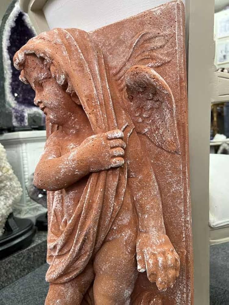 Amazon.co.jp: イタリア製 テラコッタ レリーフ 天使のパネル 高