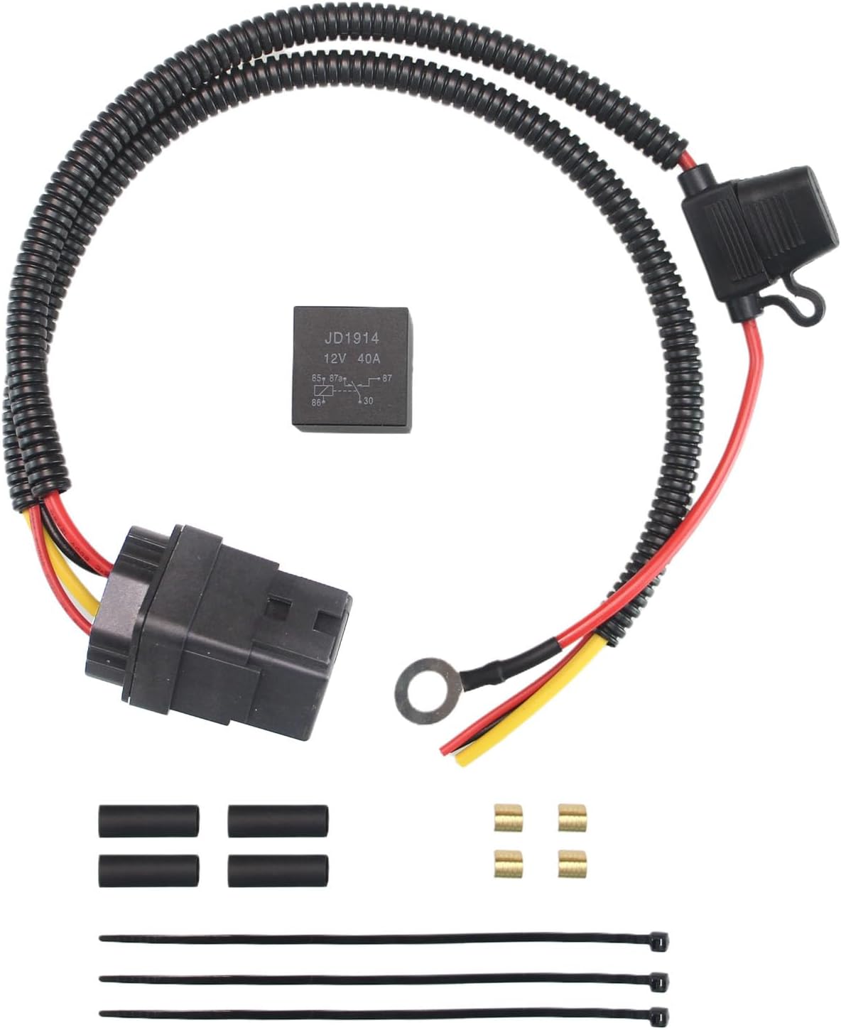 CBWPR091AA Fuel Pump Relay Wiring Harness Kit Compatible with 2011-2013 Chrysler Town & Country, Dodge Durango Grand Caravan, Jeep Grand Cherokee, Ram 1500 | Replaces # 68269523AD