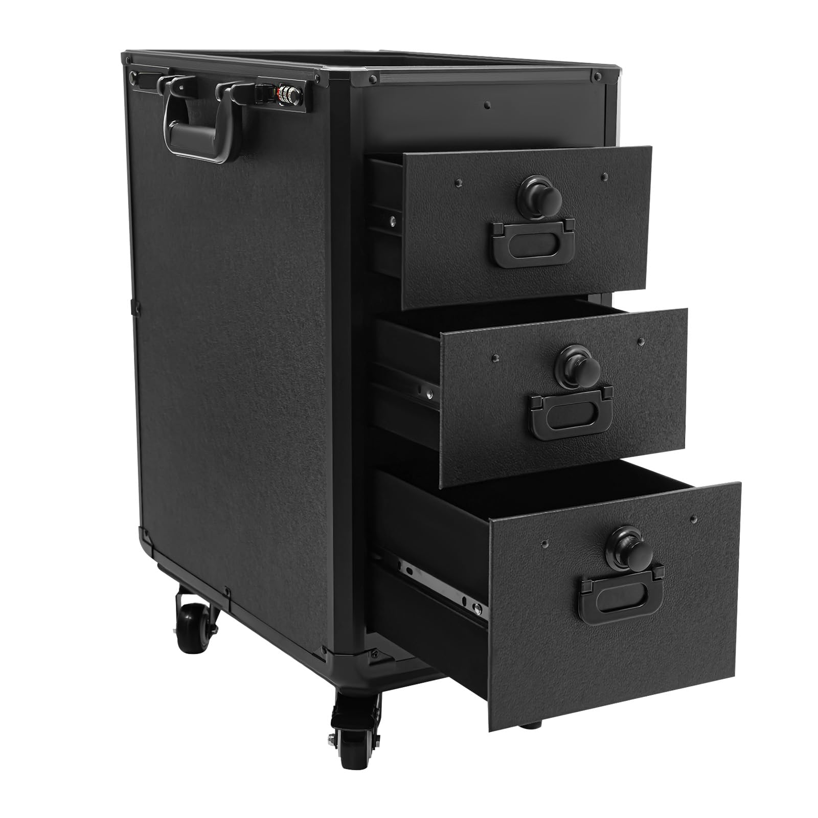 Tattoo Trolley Case Acryl – Makeup Train Case für Mobile Kosmetik Nagelstudio Friseursalon – Rollbarer Organizer für Beauty Tools Profis und unterwegs