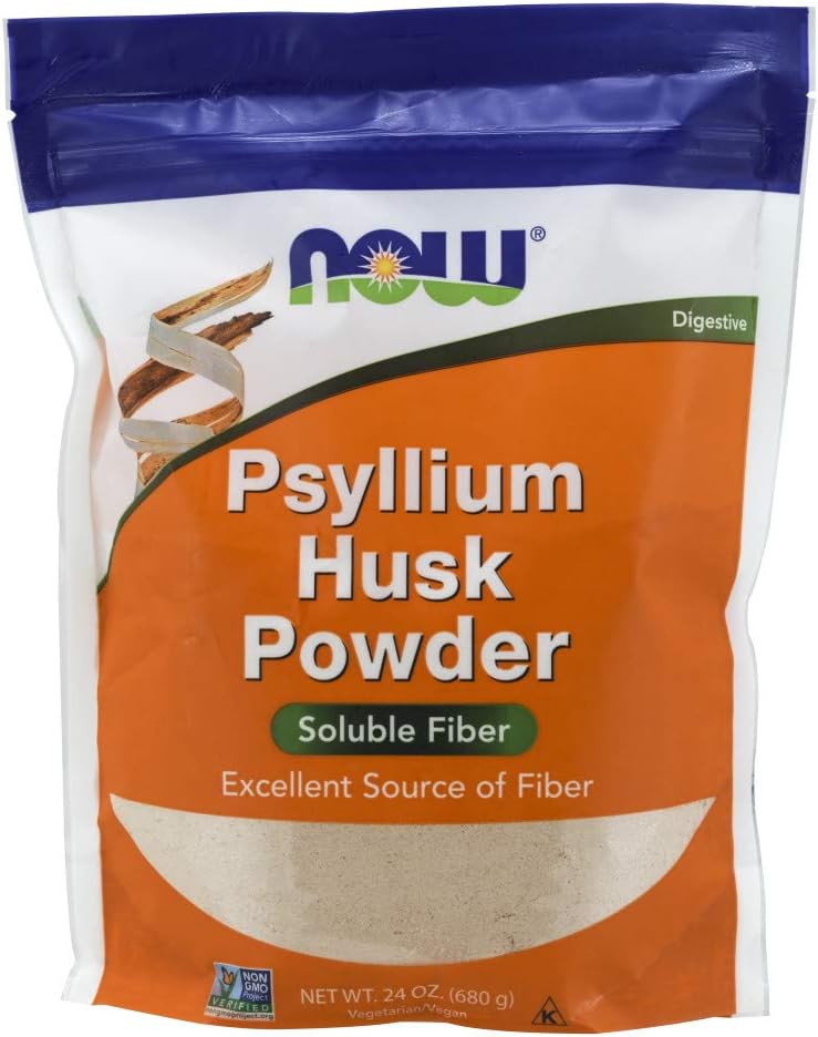 Amazon Com Now Foods Supplements Psyllium Husk Powder Non Gmo Project Verified Soluble Fiber 24 Ounce Health Household