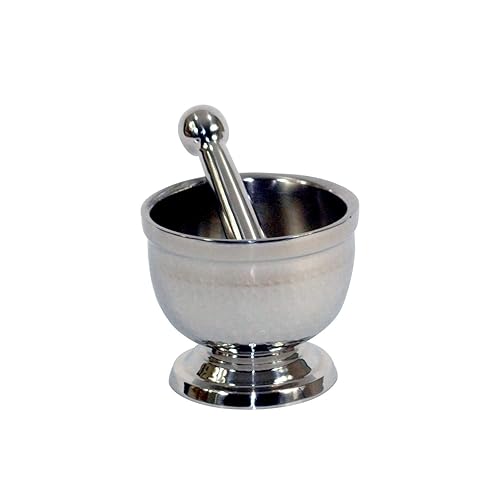 Mortero y mortero martillado brillante de acero inoxidable