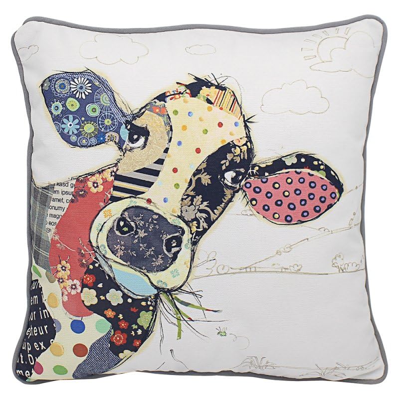 L & P Home & Gifts Bug Art Cushion Connie Cow — image 1