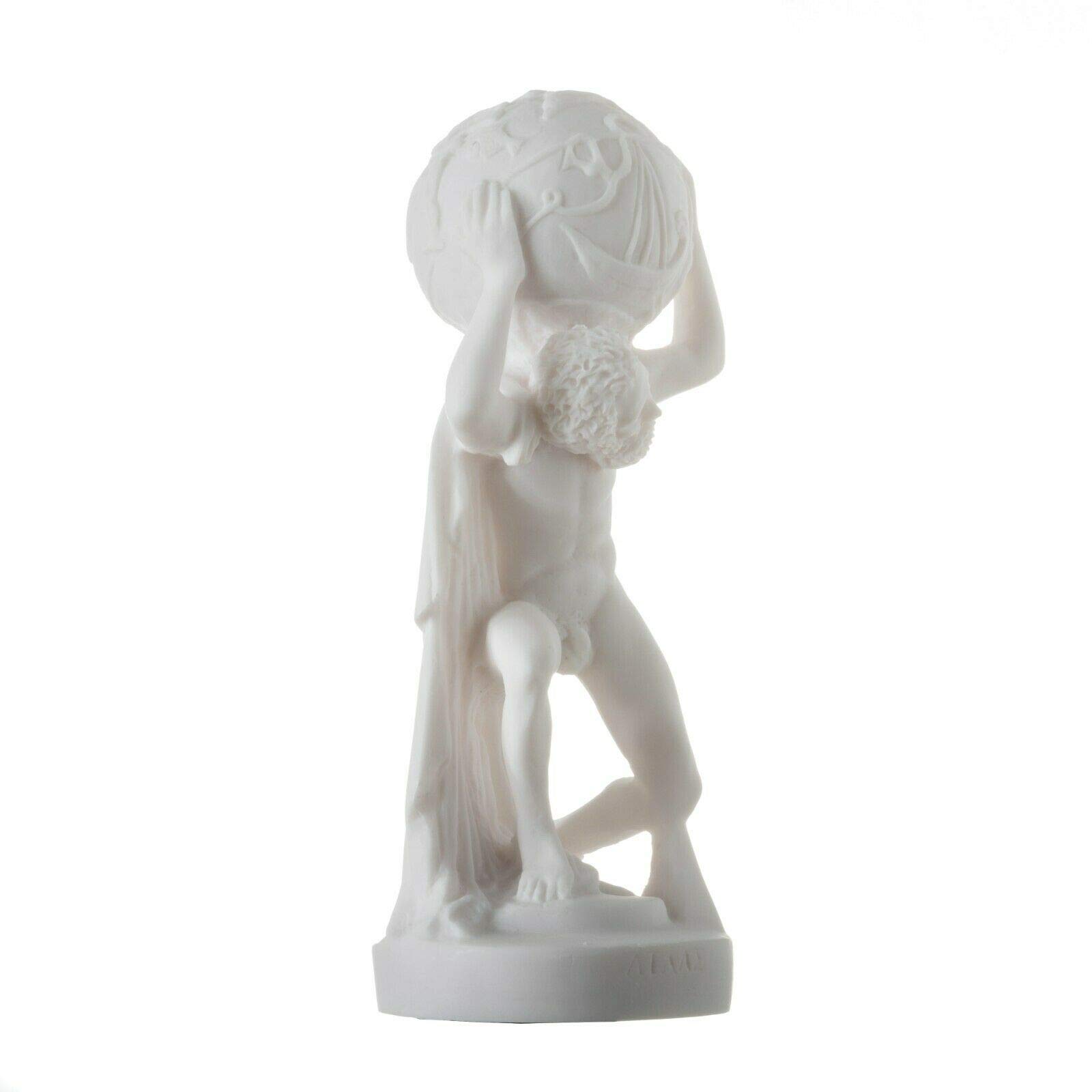 Titano Atlas Alabastro Statua Greca Scultura Artefatto Greco Antico 22 cm
