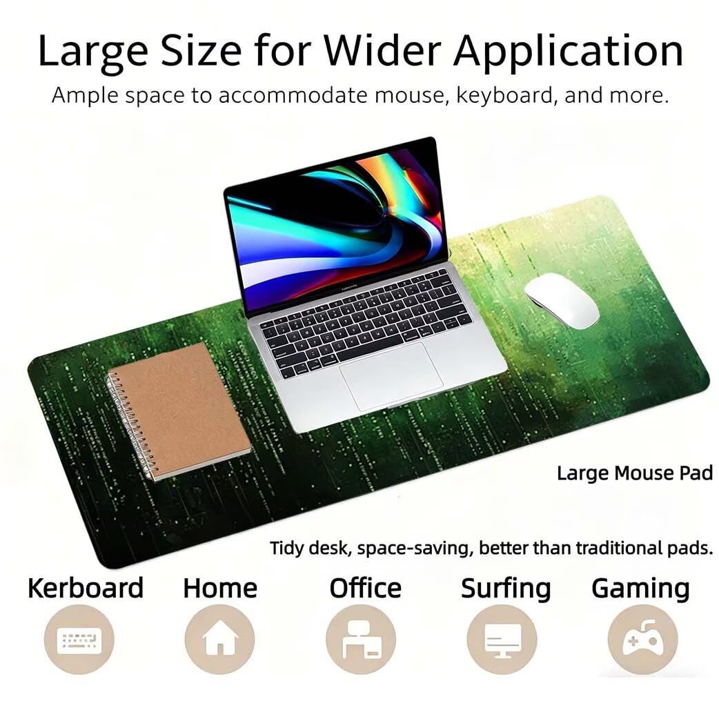 Lpfieonn Katze Großes Schreibtischunterlage, XXL Schreibtischunterlagen, Tiere XXL Wasserdicht Gaming Mousepad mit Vernähter Rand und Rutschfeste Gummibasis, für Laptop/Hause/Büro 120x60cm PF-2331