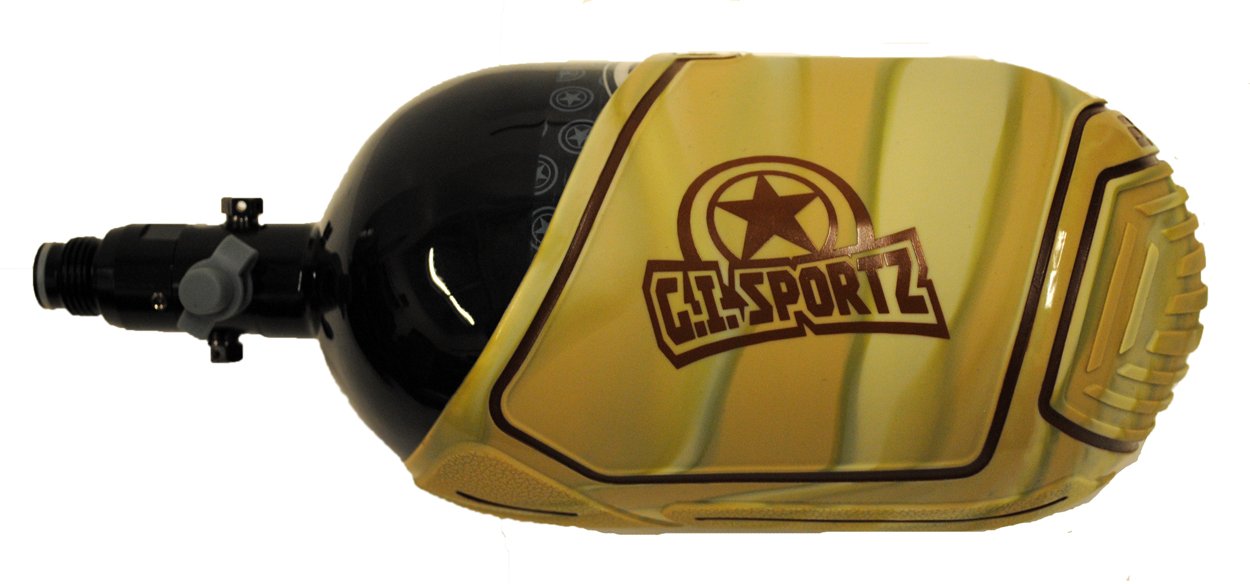 GI SportzExalt Carbon Fiber Tank Cover-Fits 68ci/70ci/72ci Paintball Tank - Camo