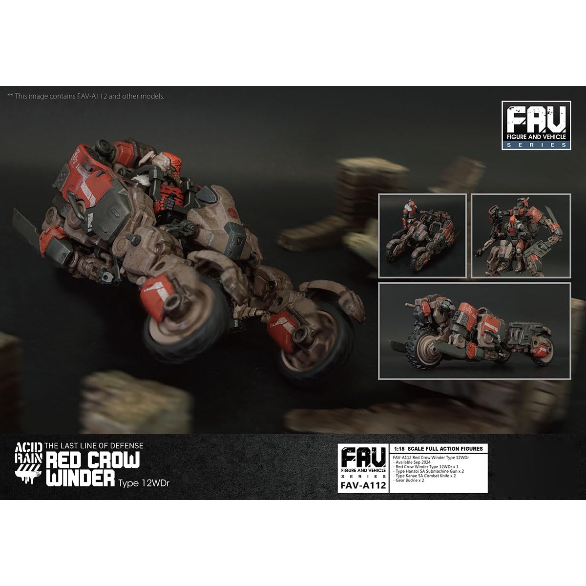 FAV-A112 赤鳥ワインダータイプ 12WDr 1/18 フィギュア アシッドレイン 1/18スケール FAV-A112 赤烏ワインダータイプ