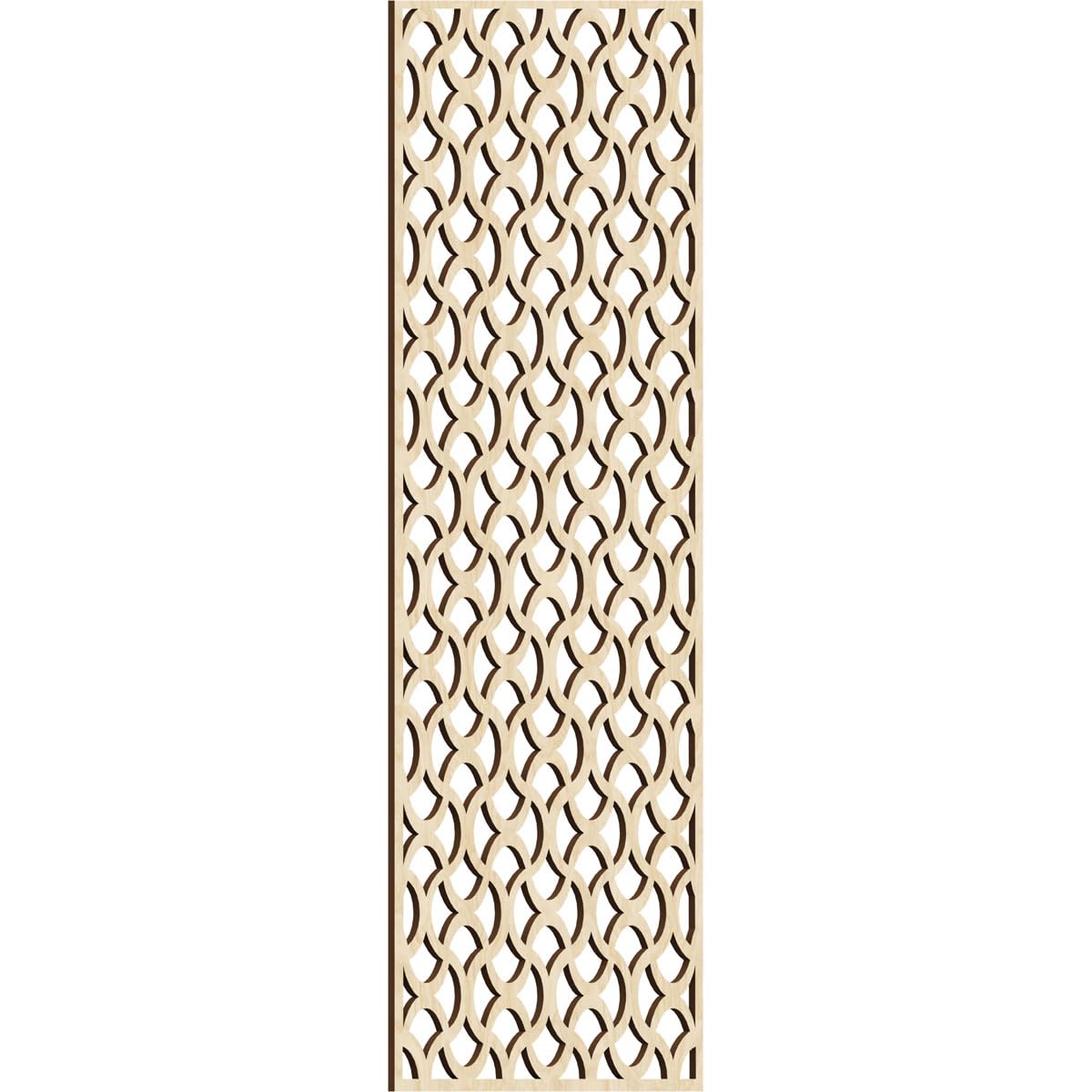 Resort Decorative Pierced Fretwork Wood Wall Panels, 17 3/8"W x 44 3/8"H x 1/4"T, Birch