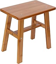 Hilitand Multipurpose Small Bamboo Stool Foot Rest Stool Shower Low Bench for Home Living Room Bathroom Supplies(M Rectangle)
